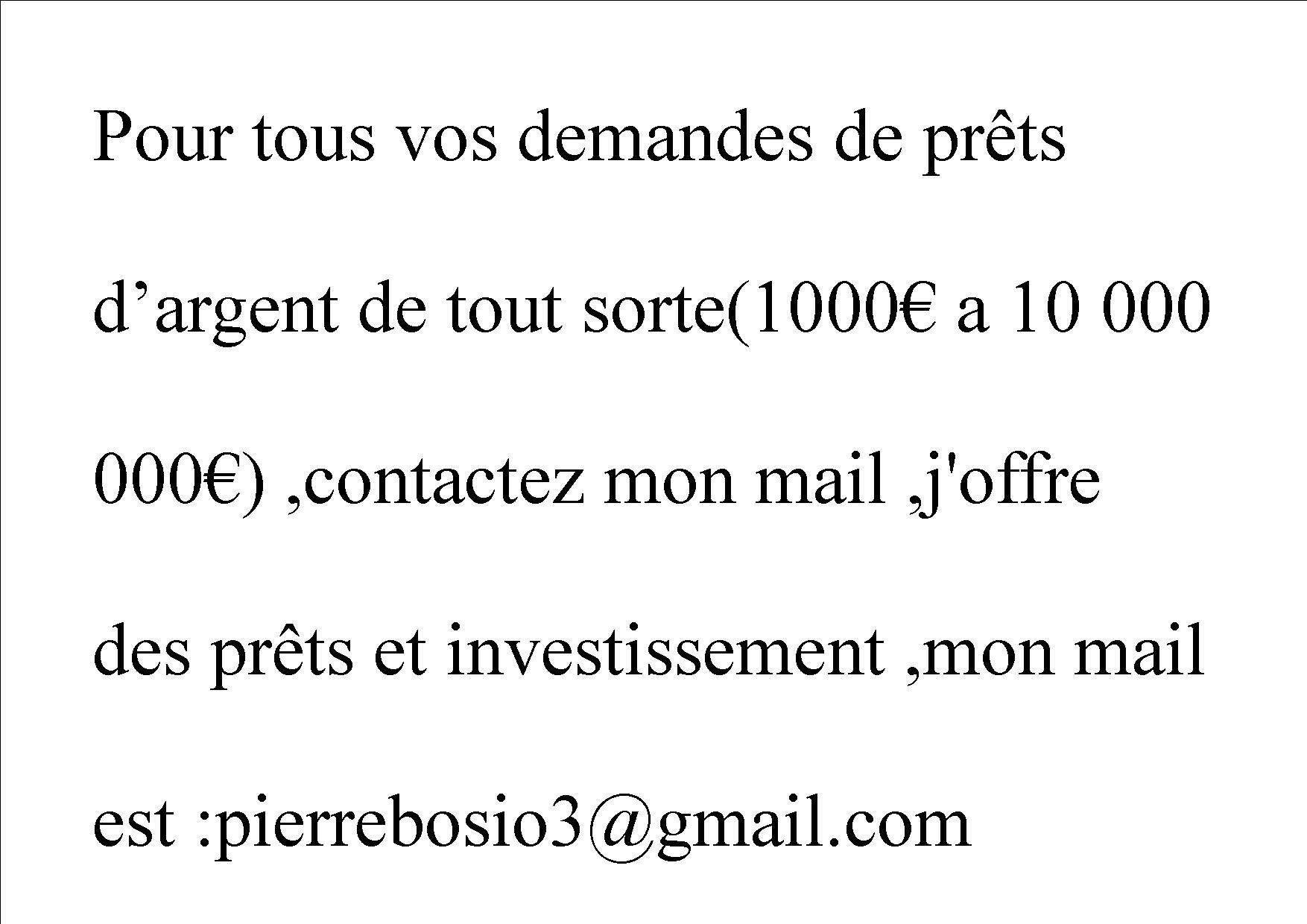 offre de prêt entre particulier en France suisse Belgique